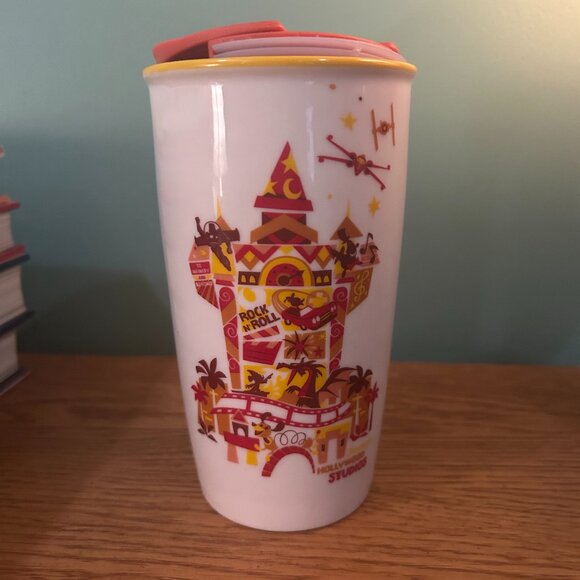 STARBUCKS DISNEY HOLLYWOOD STUDIOS CERAMIC TUMBLER BRAND NEW NEVER USED - Picture 1 of 6